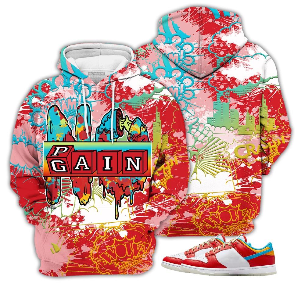 No Pain No Gain Yup Sneaker Shirt Match Fruity Pebbles Shoes, Dunk Low Fruity Pebbles Hoodie Sweatshirt Tee All Over Print MKO Shirt No Pain No Gain Yup Sneaker Shirt Match Fruity Pebbles Shoes, Dunk Low Fruity Pebbles Hoodie Sweatshirt Tee All Over Print MKO Shirt
