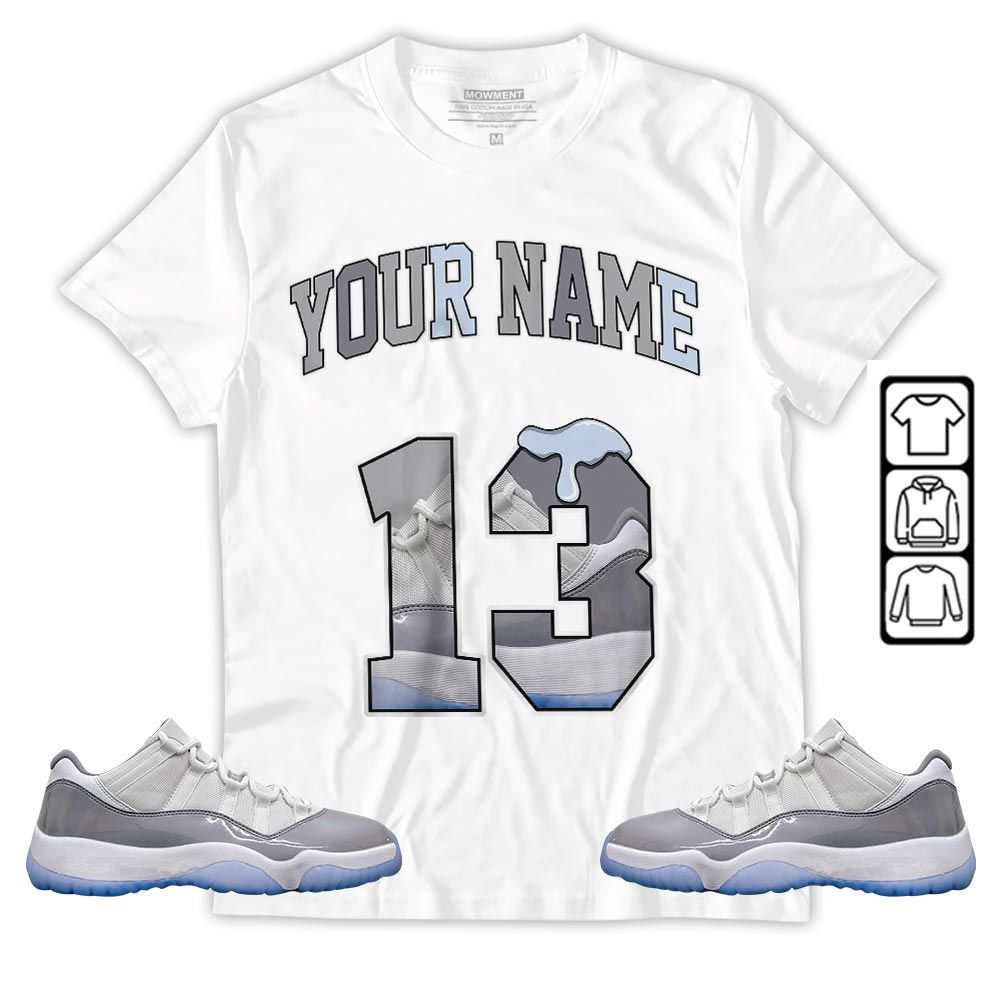 Number 13 Sneaker Shirt Match Cement Grey 11s, Jordan 11 Low Cement Grey MKO T-Shirt Number 13 Sneaker Shirt Match Cement Grey 11s, Jordan 11 Low Cement Grey MKO T-Shirt