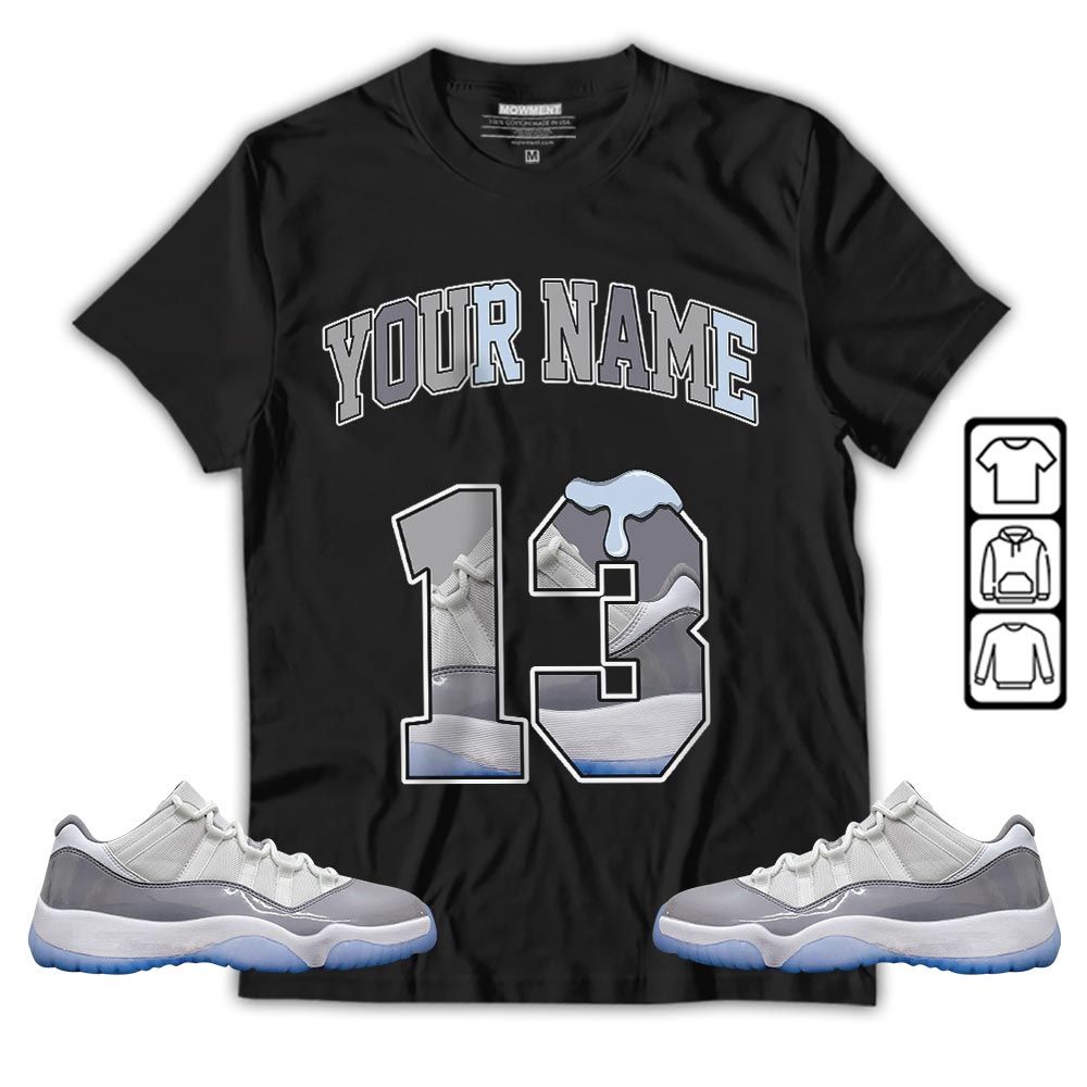 Number 13 Sneaker Shirt Match Cement Grey 11s, Jordan 11 Low Cement Grey MKO T-Shirt Number 13 Sneaker Shirt Match Cement Grey 11s, Jordan 11 Low Cement Grey MKO T-Shirt