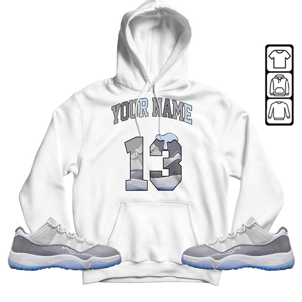 Number 13 Sneaker Shirt Match Cement Grey 11s, Jordan 11 Low Cement Grey MKO T-Shirt