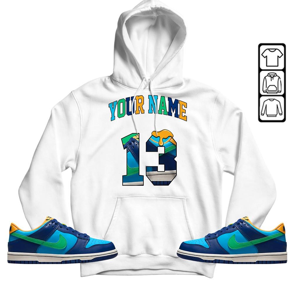 Number 13 Sneaker Shirt Match Dunk Low GS Kyrie, Dunk Low GS Electric Algae MKO T-Shirt