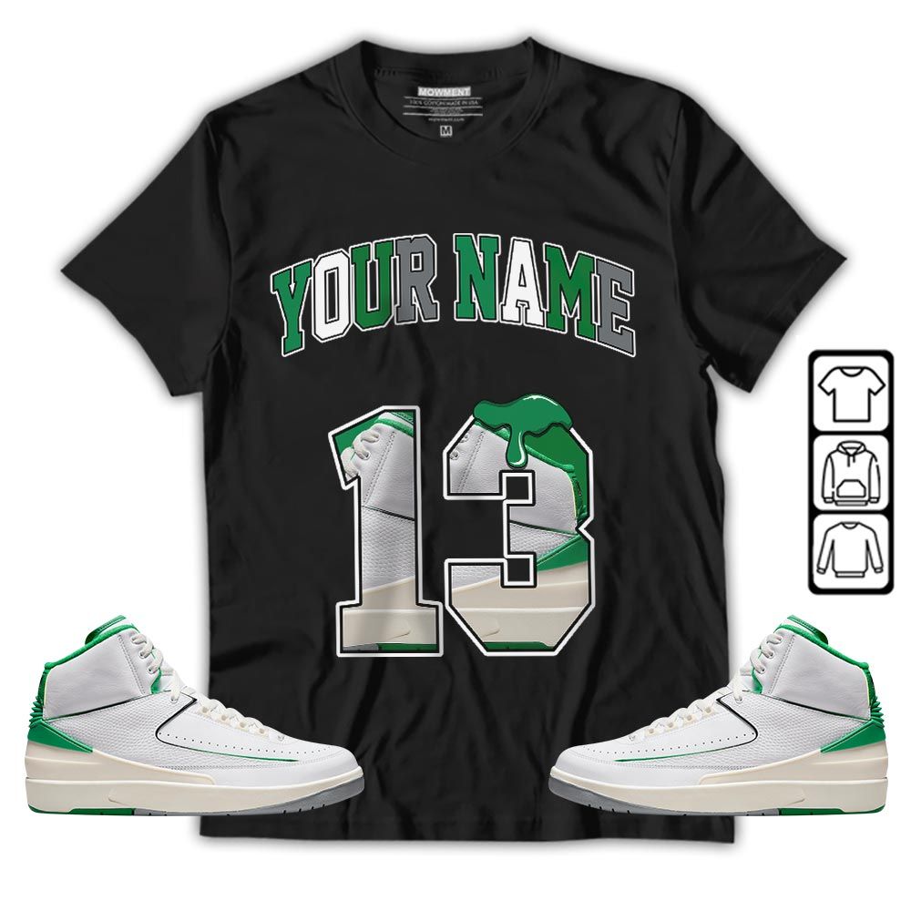 Number 13 Sneaker Shirt Match Lucky Green 2s, Jordan 2 Lucky Green MKO T-Shirt Number 13 Sneaker Shirt Match Lucky Green 2s, Jordan 2 Lucky Green MKO T-Shirt