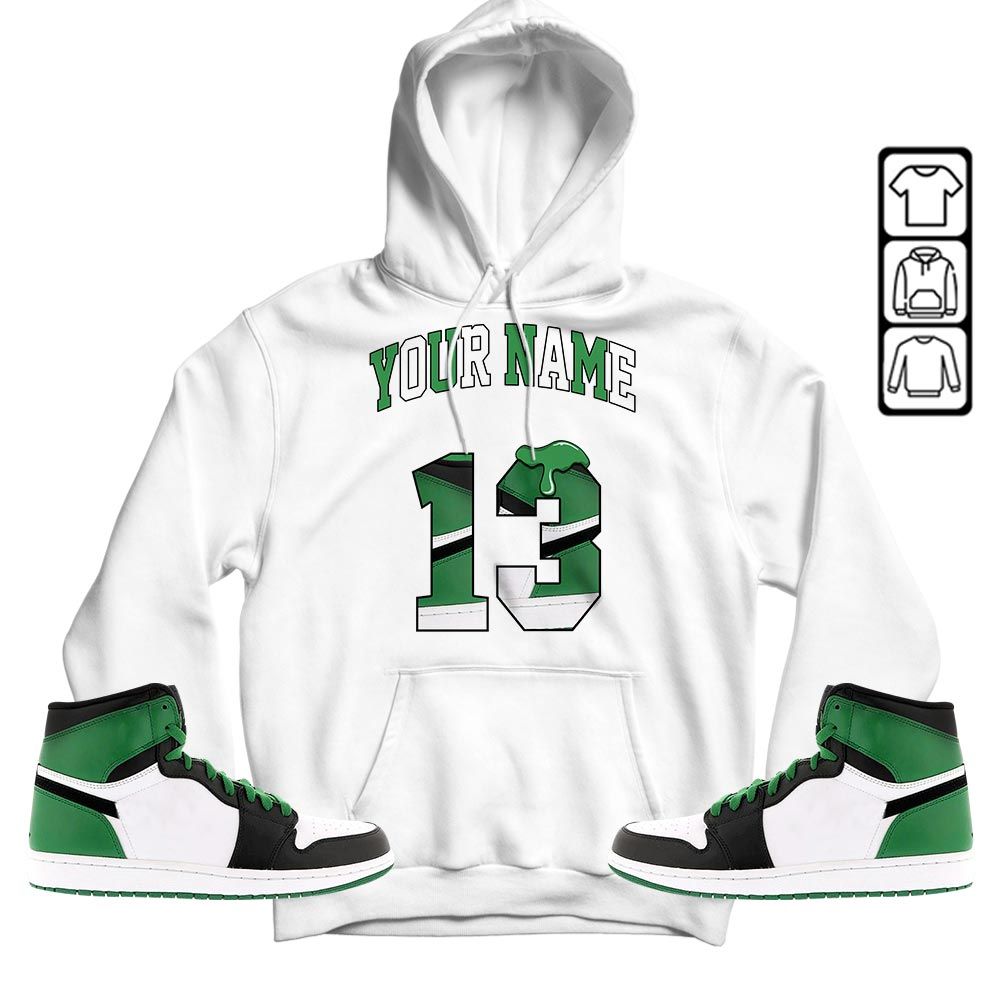 Number 13 Sneaker Shirt Match OG Celtics 1s, Jordan 1 High OG Celtics MKO T-Shirt