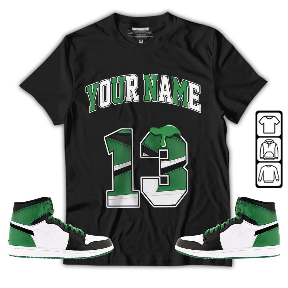 Number 13 Sneaker Shirt Match OG Celtics 1s, Jordan 1 High OG Celtics MKO T-Shirt Number 13 Sneaker Shirt Match OG Celtics 1s, Jordan 1 High OG Celtics MKO T-Shirt