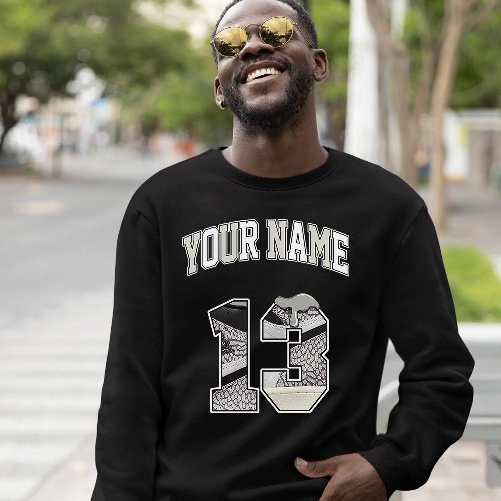 Number 13 Sneaker Shirt Match OG Elephant 1s, Jordan 1 White Cement MKO T-Shirt Number 13 Sneaker Shirt Match OG Elephant 1s, Jordan 1 White Cement MKO T-Shirt