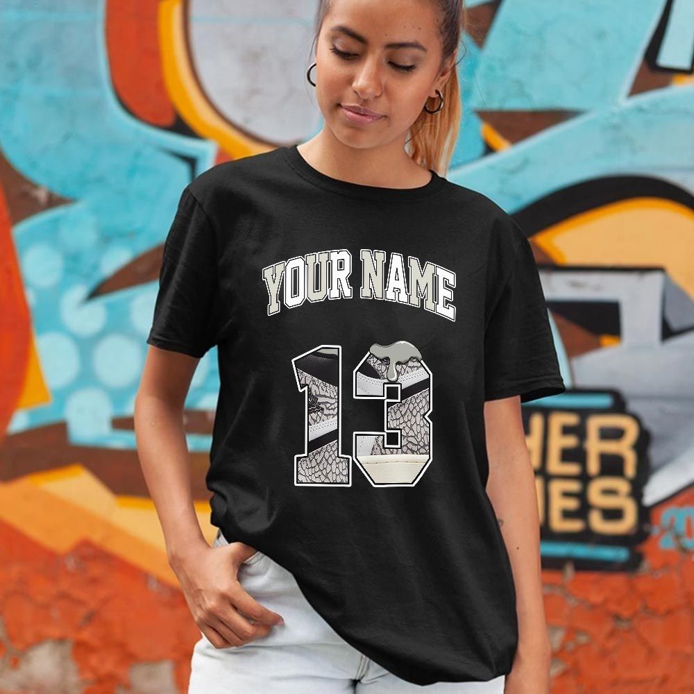 Number 13 Sneaker Shirt Match OG Elephant 1s, Jordan 1 White Cement MKO T-Shirt Number 13 Sneaker Shirt Match OG Elephant 1s, Jordan 1 White Cement MKO T-Shirt
