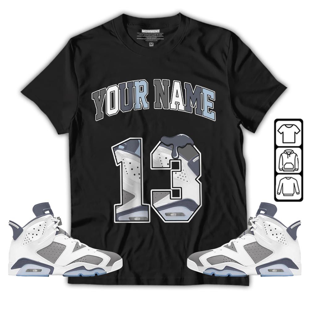 Number 13 Sneaker Shirt Match Retro Cool Grey 6s, Jordan 6 Cool Grey MKO T-Shirt Number 13 Sneaker Shirt Match Retro Cool Grey 6s, Jordan 6 Cool Grey MKO T-Shirt