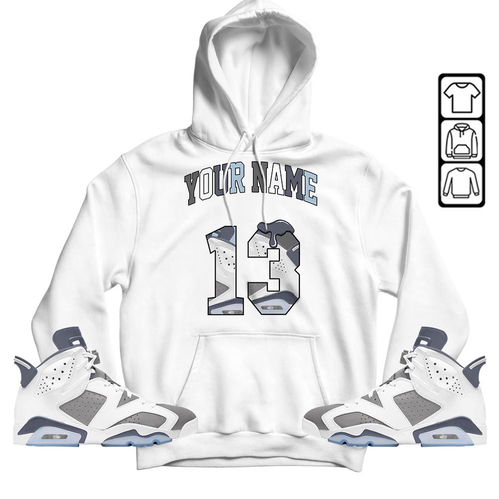 Number 13 Sneaker Shirt Match Retro Cool Grey 6s, Jordan 6 Cool Grey MKO T-Shirt