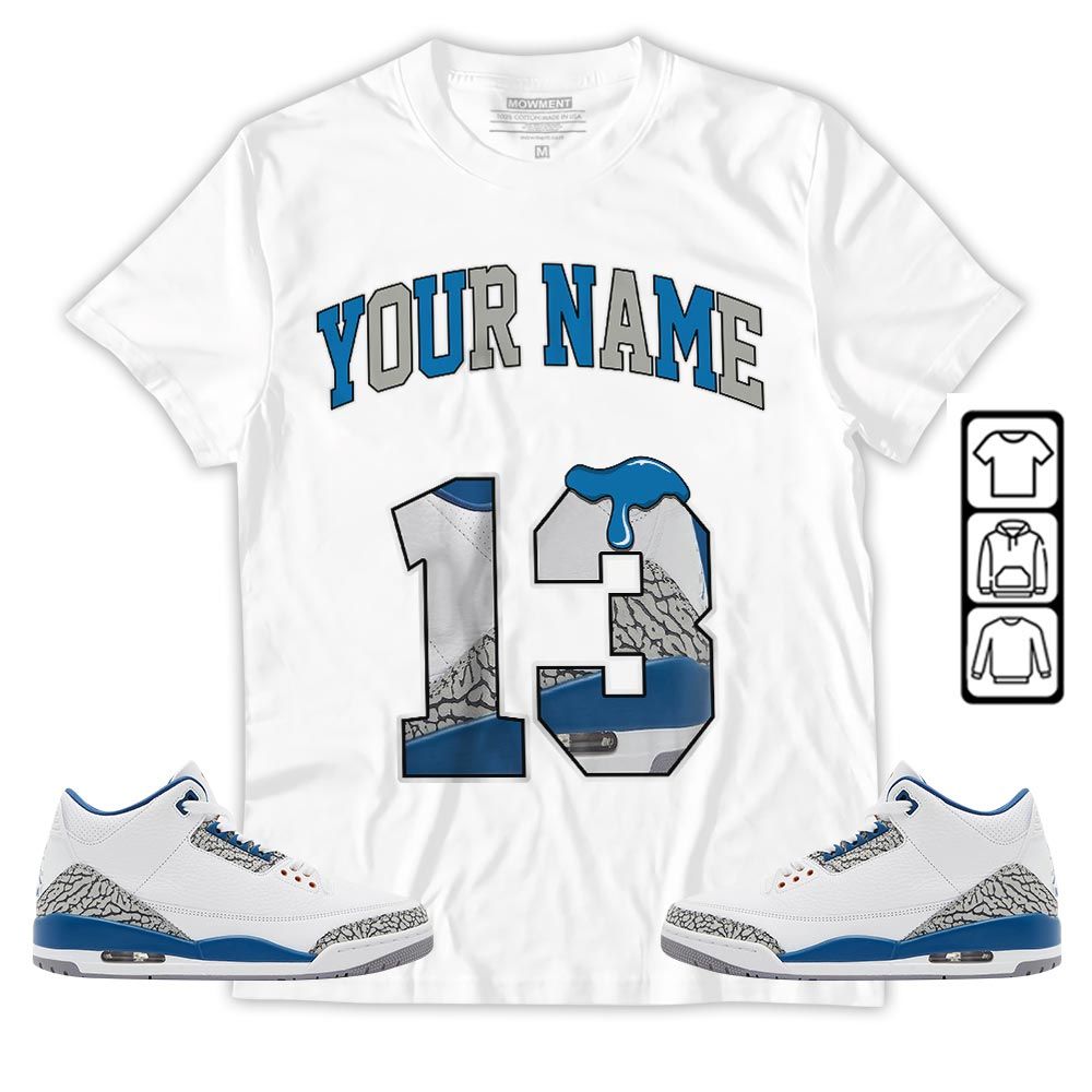 Number 13 Sneaker Shirt Match Wizards 3s, Jordan Retro 3 Wizards MKO T-Shirt Number 13 Sneaker Shirt Match Wizards 3s, Jordan Retro 3 Wizards MKO T-Shirt