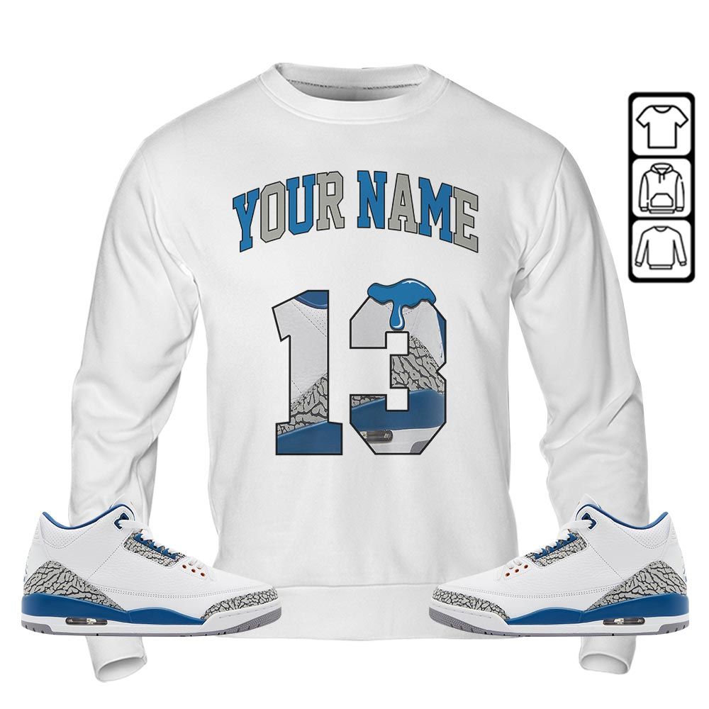 Number 13 Sneaker Shirt Match Wizards 3s, Jordan Retro 3 Wizards MKO T-Shirt Number 13 Sneaker Shirt Match Wizards 3s, Jordan Retro 3 Wizards MKO T-Shirt