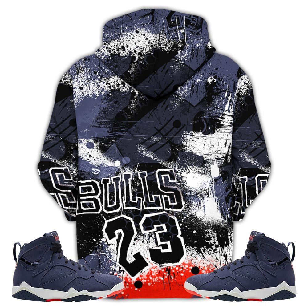 Number 23 Air Got Em Sneaker Shirt Match 7 Neutral Indigo, Jordan 7 Quai 54 Hoodie Sweatshirt Tee All Over Print MKO Shirt