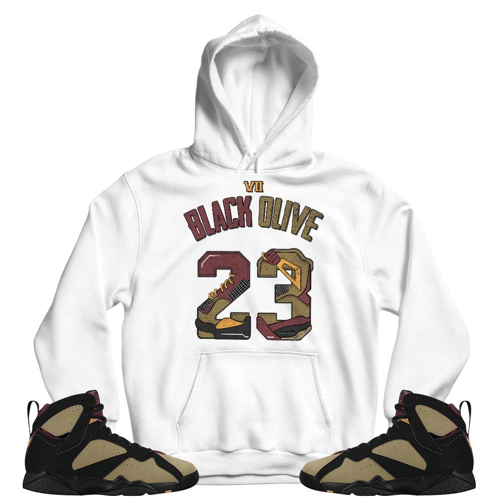 Number 23 Dirty Sneaker Shirt Match Black Cherrywood 7s, Jordan 7 Black Olive MKO T-Shirt Number 23 Dirty Sneaker Shirt Match Black Cherrywood 7s, Jordan 7 Black Olive MKO T-Shirt