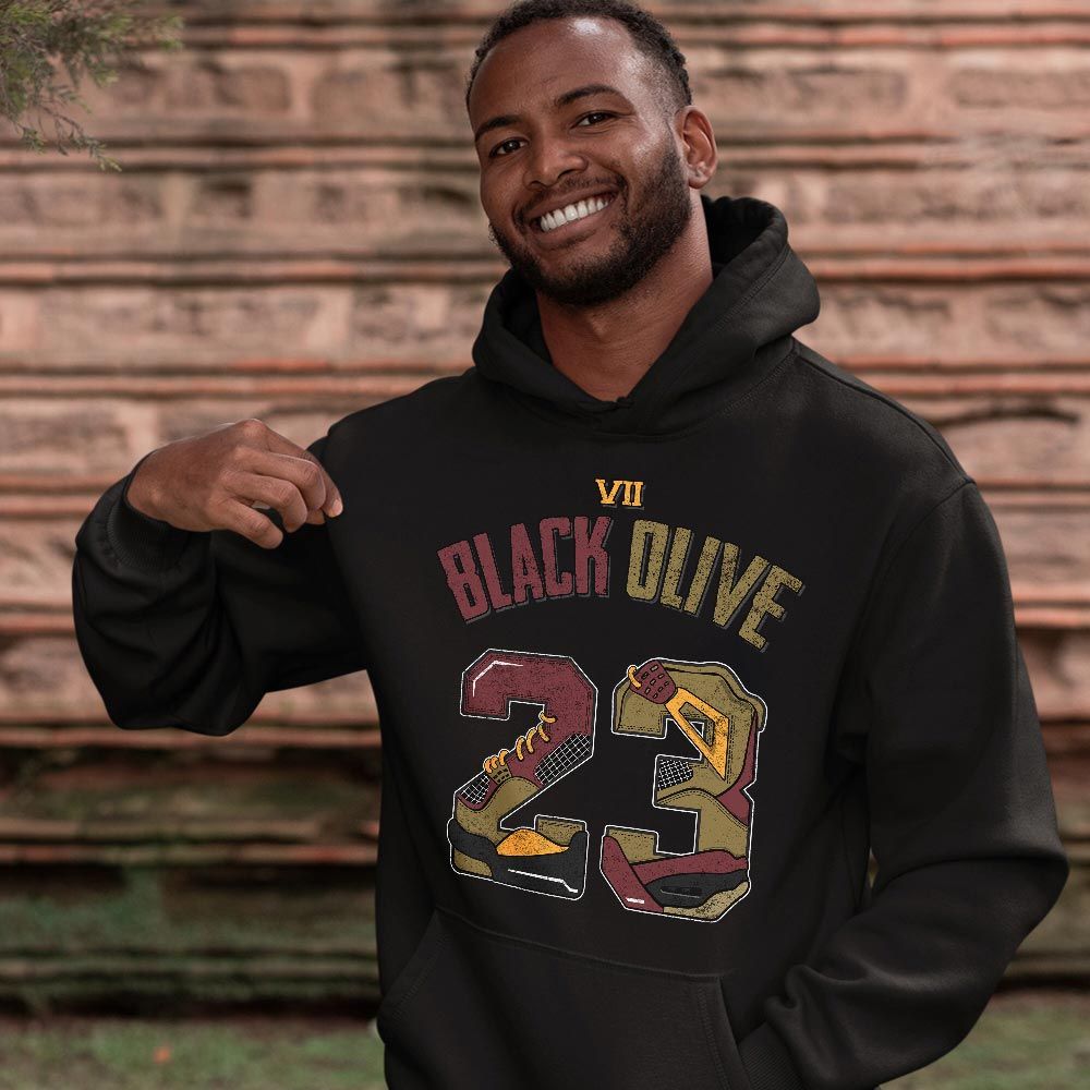 Number 23 Dirty Sneaker Shirt Match Black Cherrywood 7s, Jordan 7 Black Olive MKO T-Shirt Number 23 Dirty Sneaker Shirt Match Black Cherrywood 7s, Jordan 7 Black Olive MKO T-Shirt