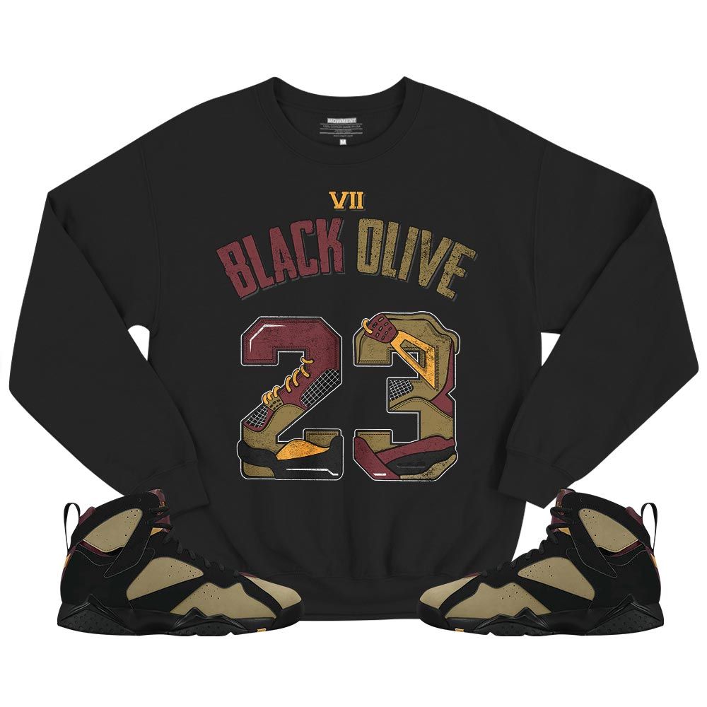 Number 23 Dirty Sneaker Shirt Match Black Cherrywood 7s, Jordan 7 Black Olive MKO T-Shirt Number 23 Dirty Sneaker Shirt Match Black Cherrywood 7s, Jordan 7 Black Olive MKO T-Shirt