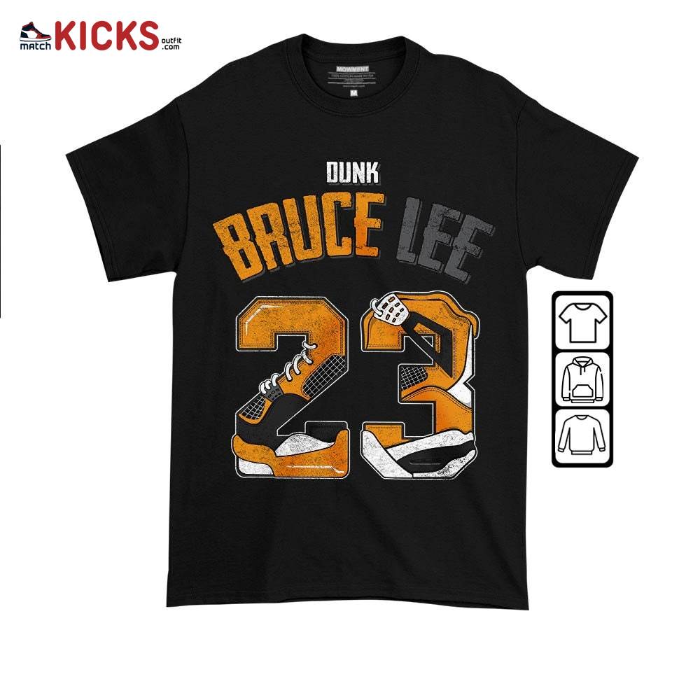 Number 23 Dirty Sneaker Shirt Match Dunk Reverse Goldenrod, Dunk High Bruce Lee MKO T-Shirt Number 23 Dirty Sneaker Shirt Match Dunk Reverse Goldenrod, Dunk High Bruce Lee MKO T-Shirt
