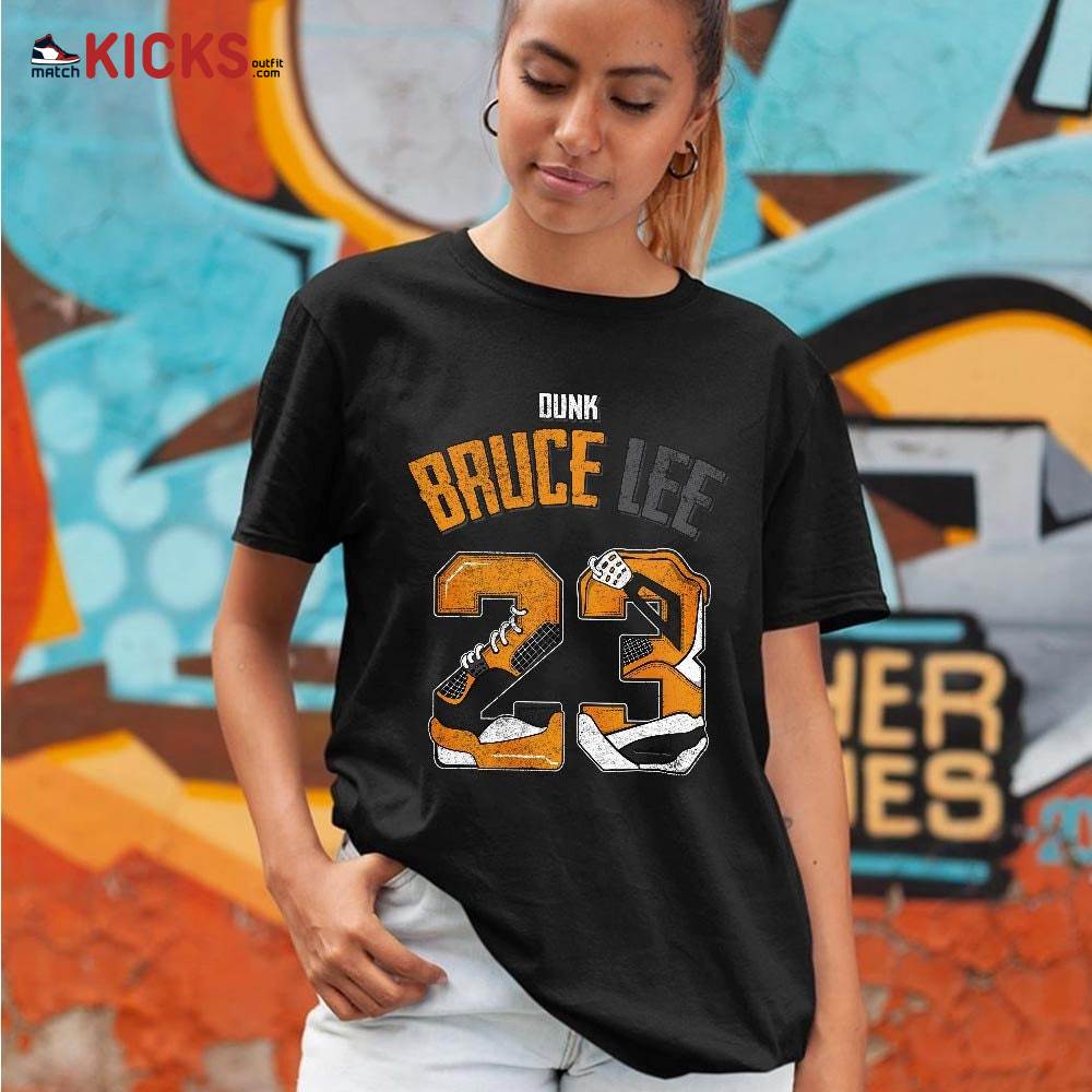 Number 23 Dirty Sneaker Shirt Match Dunk Reverse Goldenrod, Dunk High Bruce Lee MKO T-Shirt Number 23 Dirty Sneaker Shirt Match Dunk Reverse Goldenrod, Dunk High Bruce Lee MKO T-Shirt
