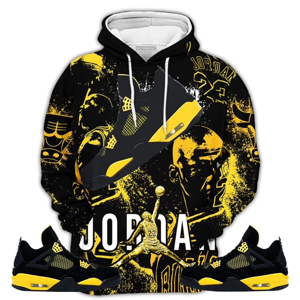 Number 23 Drip Shoes Kicks Goat Sneaker Shirt Match 2023 Thunder 4S, Jordan Retro 4 Thunder Hoodie Sweatshirt Tee All Over Print MKO Shirt Number 23 Drip Shoes Kicks Goat Sneaker Shirt Match 2023 Thunder 4S, Jordan Retro 4 Thunder Hoodie Sweatshirt Tee All Over Print MKO Shirt