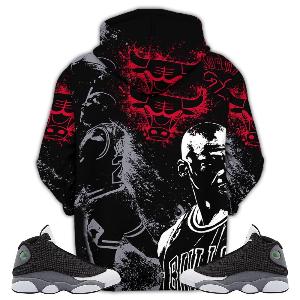 Number 23 Drip Shoes Kicks Goat Sneaker Shirt Match Black Flint 13S, Jordan Retro 13 Black Flint Hoodie Sweatshirt Tee All Over Print MKO Shirt