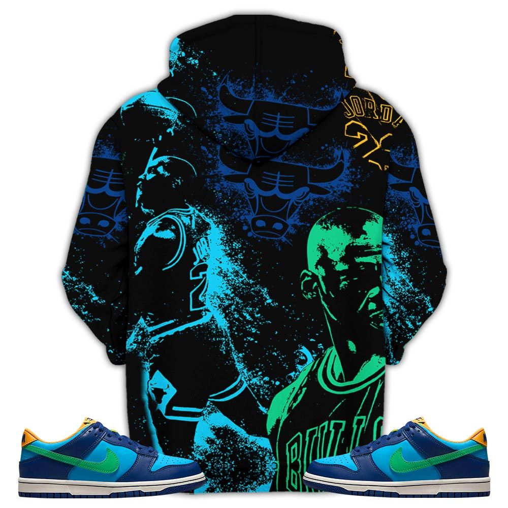 Number 23 Drip Shoes Kicks Goat Sneaker Shirt Match Dunk Low Gs Electric, Dunk Low Gs Electric Algae Hoodie Sweatshirt Tee All Over Print MKO Shirt