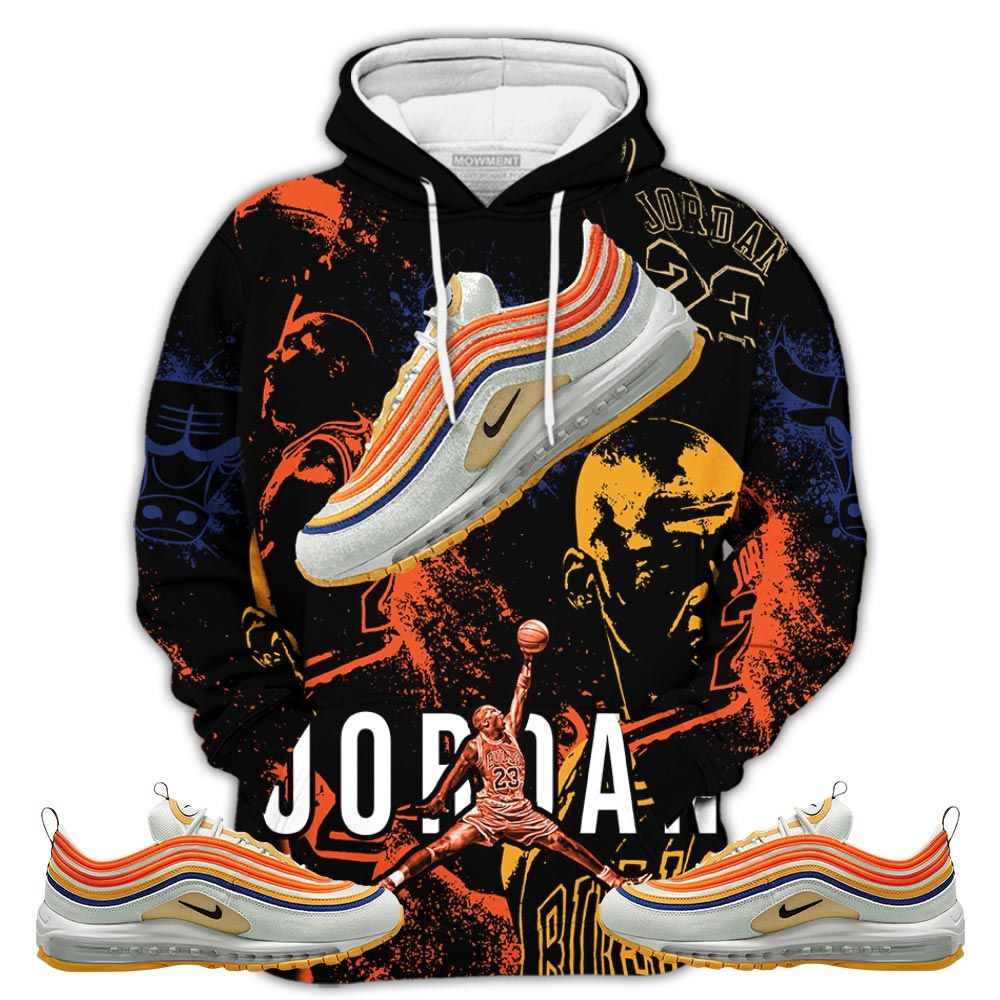 Number 23 Drip Shoes Kicks Goat Sneaker Shirt Match Max 97 Frank Rudy, Air Max 97 Se Air Pressure Hoodie Sweatshirt Tee All Over Print MKO Shirt