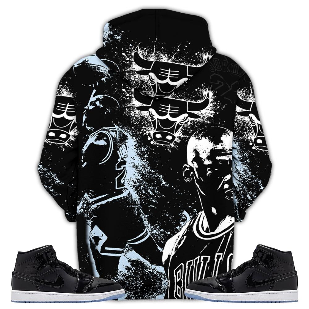 Number 23 Drip Shoes Kicks Goat Sneaker Shirt Match Space Jam 1S, Jordan 1 Mid Space Jam Hoodie Sweatshirt Tee All Over Print MKO Shirt