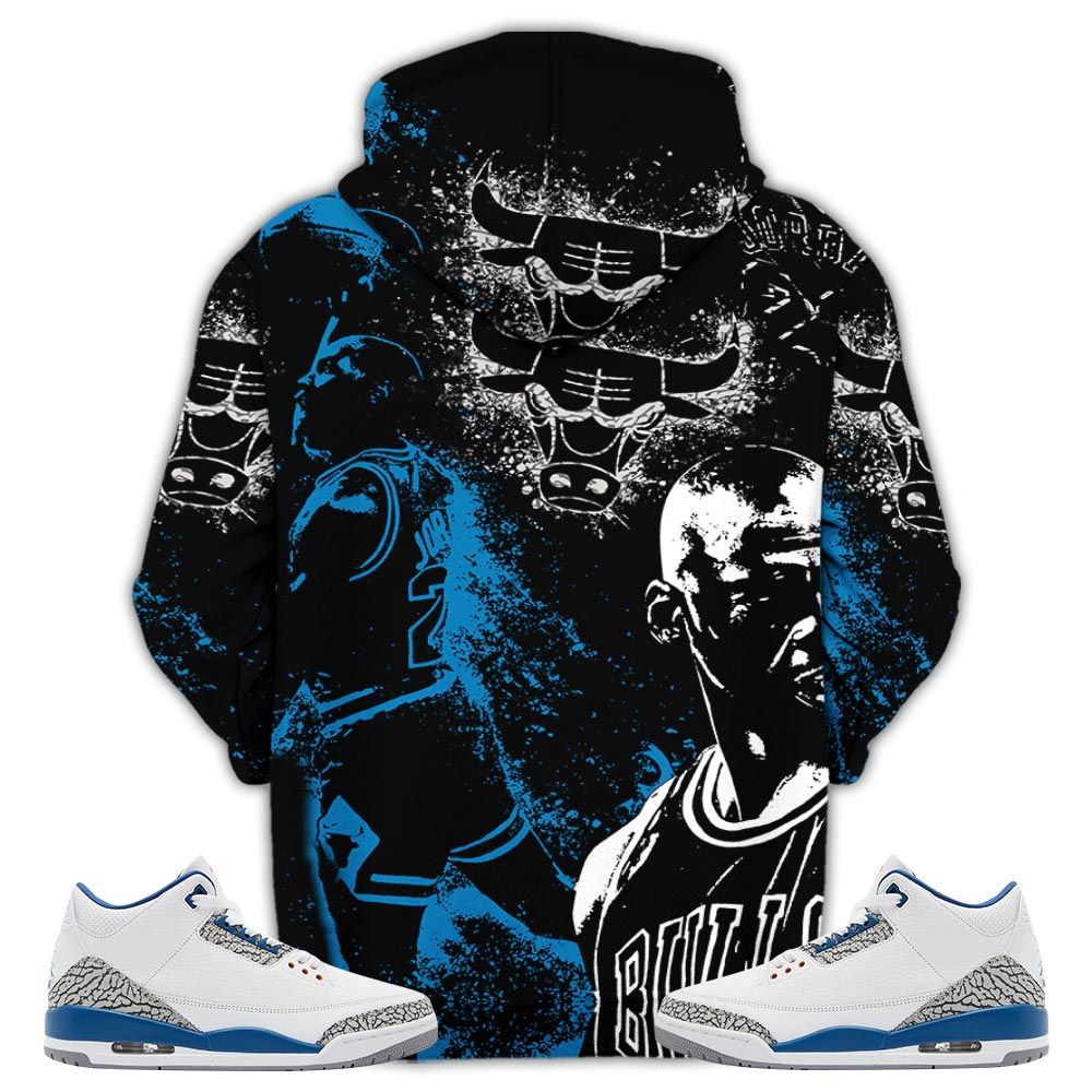 Number 23 Drip Shoes Kicks Goat Sneaker Shirt Match Wizards 3S, Jordan Retro 3 Wizards Hoodie Sweatshirt Tee All Over Print MKO Shirt
