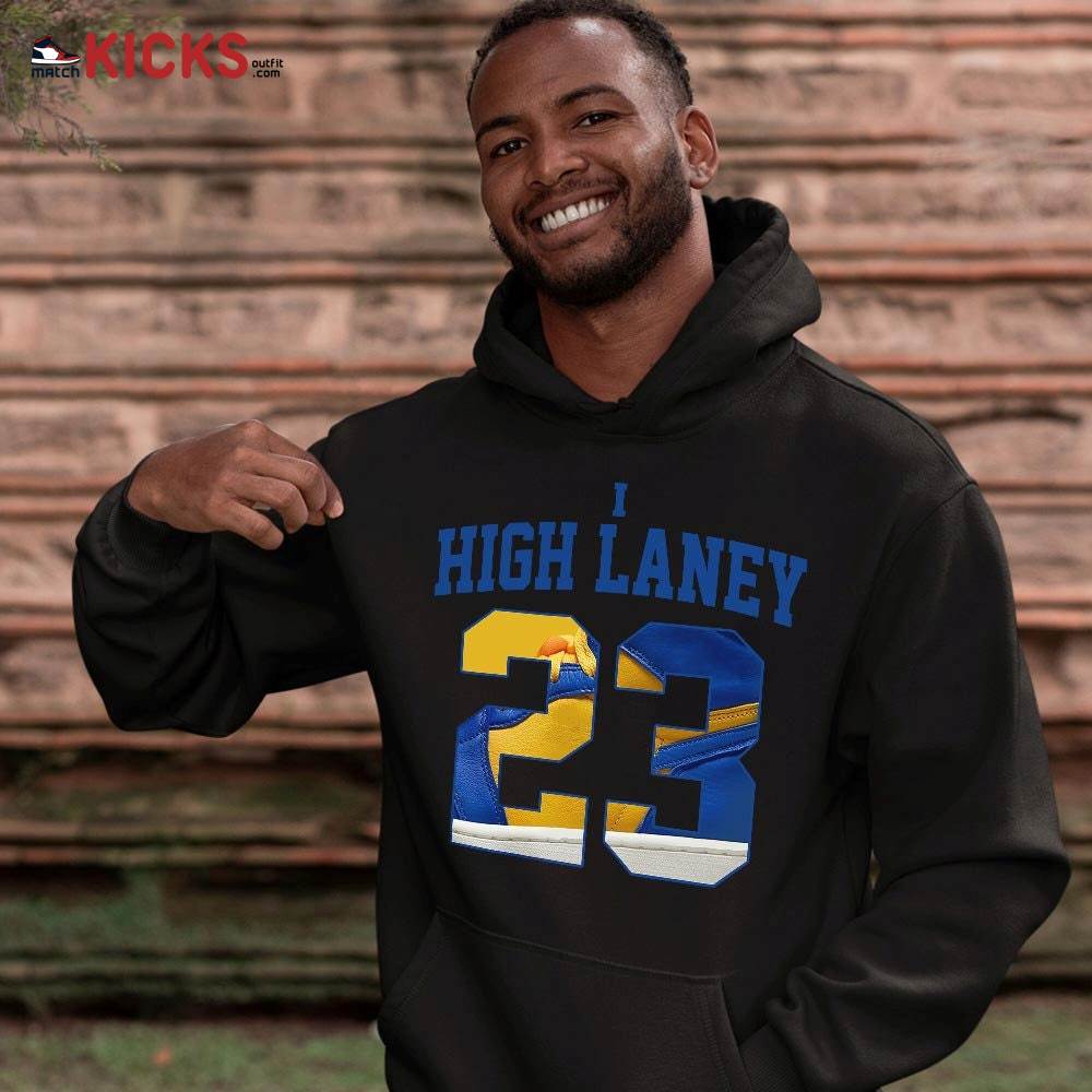Number 23 Goat Shoes Sneaker Shirt Match 2023 Laney 1s, Jordan 1 Retro High Laney MKO T-Shirt Number 23 Goat Shoes Sneaker Shirt Match 2023 Laney 1s, Jordan 1 Retro High Laney MKO T-Shirt