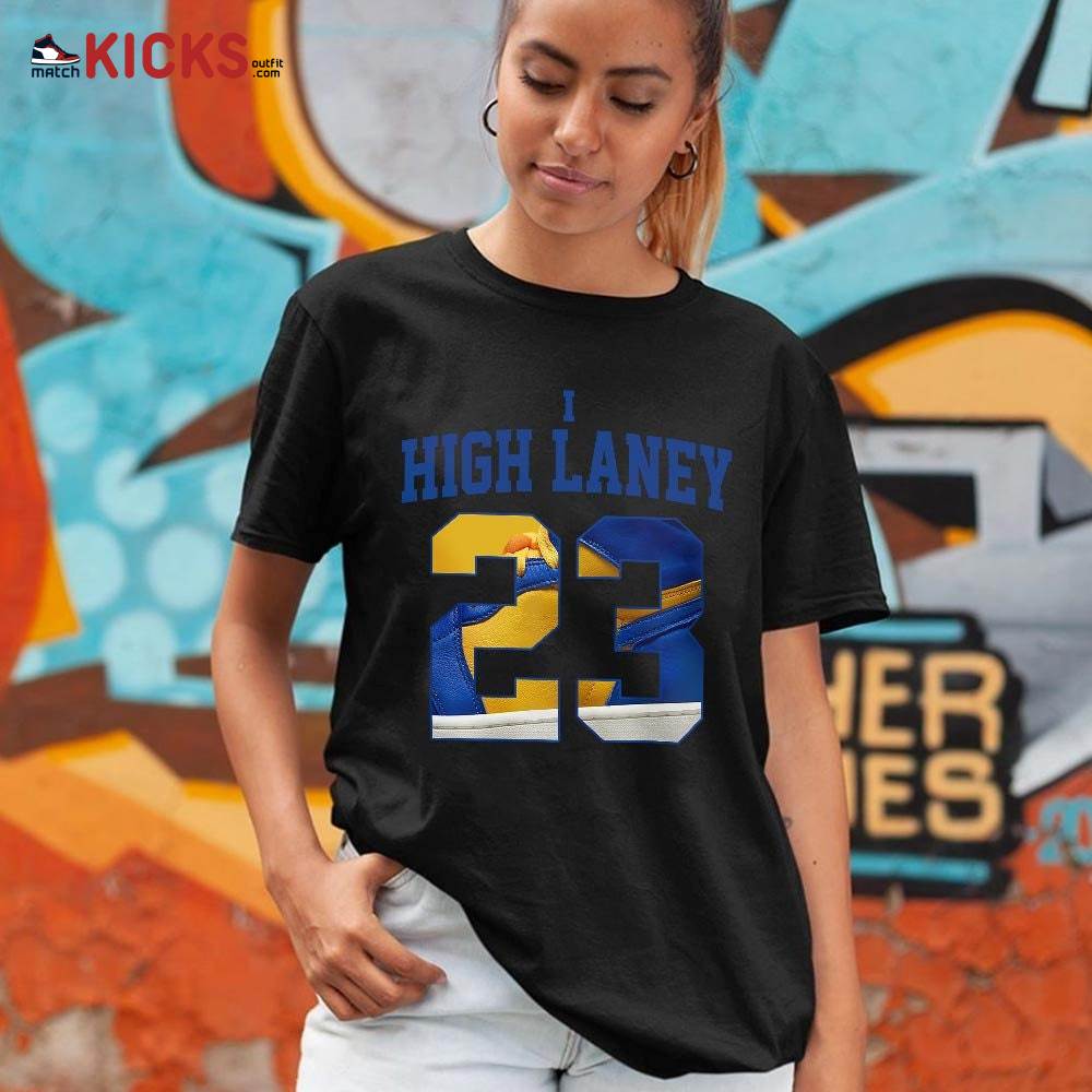 Number 23 Goat Shoes Sneaker Shirt Match 2023 Laney 1s, Jordan 1 Retro High Laney MKO T-Shirt Number 23 Goat Shoes Sneaker Shirt Match 2023 Laney 1s, Jordan 1 Retro High Laney MKO T-Shirt