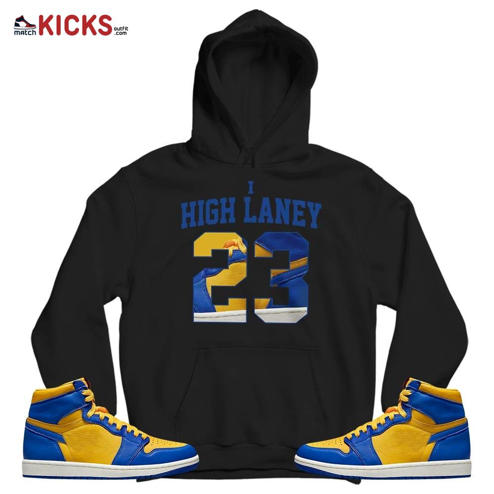 Number 23 Goat Shoes Sneaker Shirt Match 2023 Laney 1s, Jordan 1 Retro High Laney MKO T-Shirt Number 23 Goat Shoes Sneaker Shirt Match 2023 Laney 1s, Jordan 1 Retro High Laney MKO T-Shirt