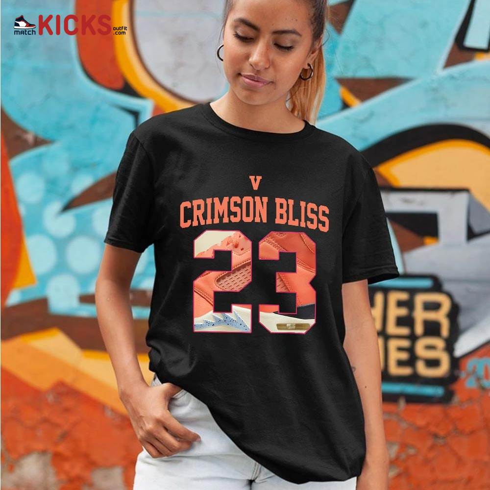 Number 23 Goat Shoes Sneaker Shirt Match Crimson Bliss 5s, Jordan 5 DJ Khaled Crimson Bliss MKO T-Shirt Number 23 Goat Shoes Sneaker Shirt Match Crimson Bliss 5s, Jordan 5 DJ Khaled Crimson Bliss MKO T-Shirt
