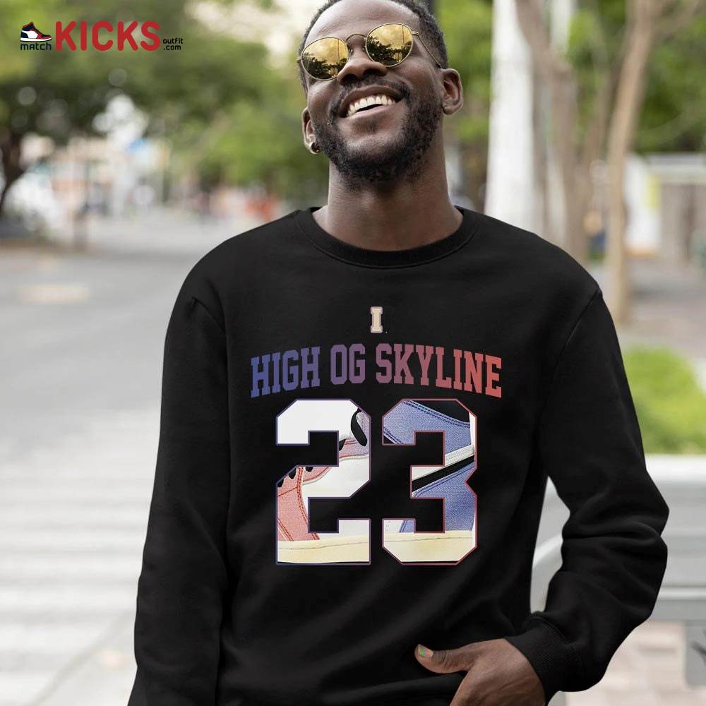 Number 23 Goat Shoes Sneaker Shirt Match Retro Skyline 1s, Jordan 1 High OG Skyline MKO T-Shirt Number 23 Goat Shoes Sneaker Shirt Match Retro Skyline 1s, Jordan 1 High OG Skyline MKO T-Shirt
