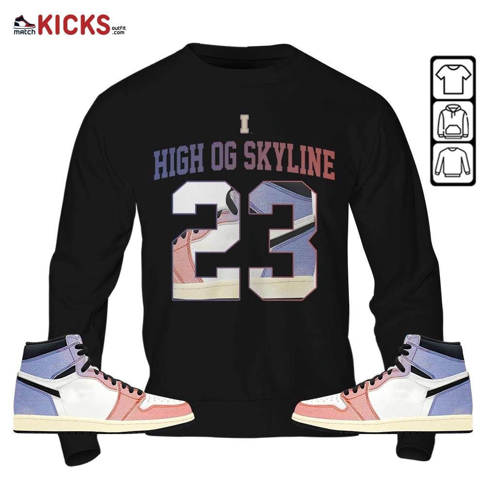 Number 23 Goat Shoes Sneaker Shirt Match Retro Skyline 1s, Jordan 1 High OG Skyline MKO T-Shirt Number 23 Goat Shoes Sneaker Shirt Match Retro Skyline 1s, Jordan 1 High OG Skyline MKO T-Shirt