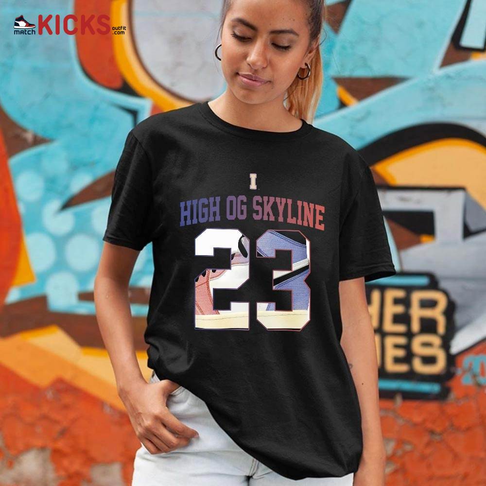 Number 23 Goat Shoes Sneaker Shirt Match Retro Skyline 1s, Jordan 1 High OG Skyline MKO T-Shirt Number 23 Goat Shoes Sneaker Shirt Match Retro Skyline 1s, Jordan 1 High OG Skyline MKO T-Shirt
