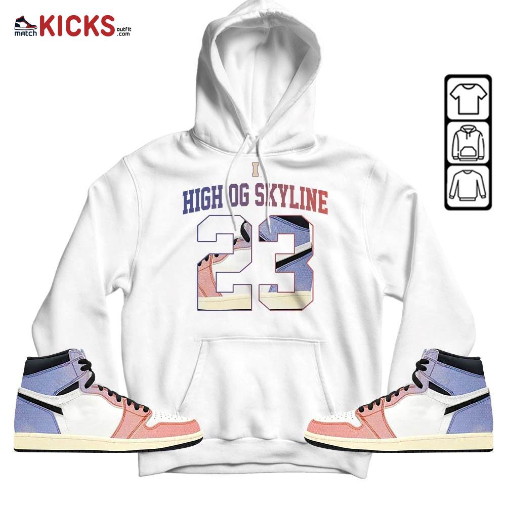 Number 23 Goat Shoes Sneaker Shirt Match Retro Skyline 1s, Jordan 1 High OG Skyline MKO T-Shirt Number 23 Goat Shoes Sneaker Shirt Match Retro Skyline 1s, Jordan 1 High OG Skyline MKO T-Shirt
