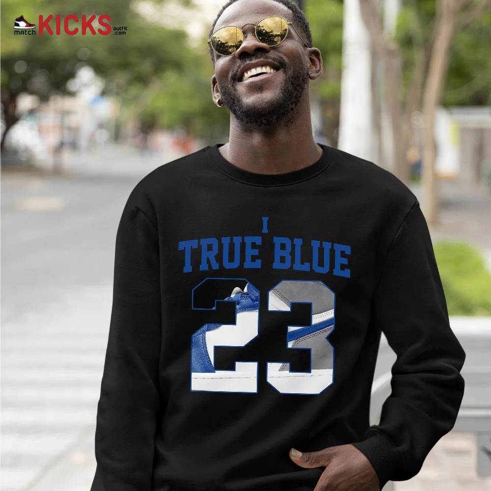 Number 23 Goat Shoes Sneaker Shirt Match True Blue 1s, Jordan 1 High OG True Blue MKO T-Shirt Number 23 Goat Shoes Sneaker Shirt Match True Blue 1s, Jordan 1 High OG True Blue MKO T-Shirt