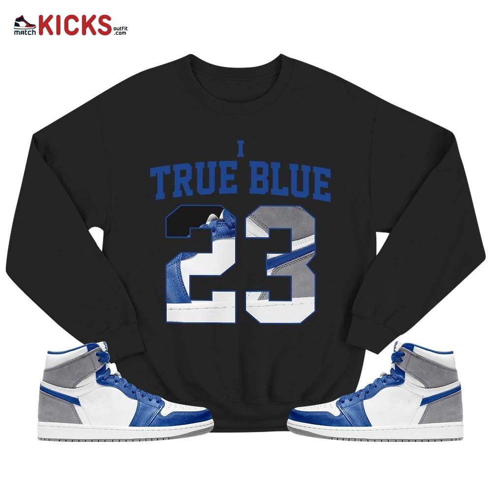 Number 23 Goat Shoes Sneaker Shirt Match True Blue 1s, Jordan 1 High OG True Blue MKO T-Shirt Number 23 Goat Shoes Sneaker Shirt Match True Blue 1s, Jordan 1 High OG True Blue MKO T-Shirt