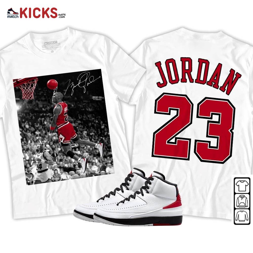Number 23 Goat Sneaker Shirt Match 2 Chicago Varsity Red, Jordan Retro 2 Chicago MKO T-Shirt Number 23 Goat Sneaker Shirt Match 2 Chicago Varsity Red, Jordan Retro 2 Chicago MKO T-Shirt
