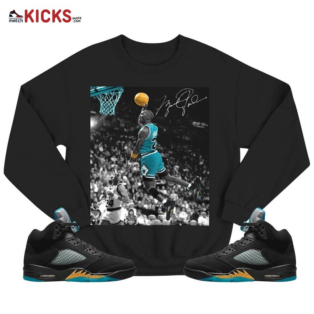 Number 23 Goat Sneaker Shirt Match 2023 Retro Aqua 5s, Jordan 5 Aqua MKO T-Shirt Number 23 Goat Sneaker Shirt Match 2023 Retro Aqua 5s, Jordan 5 Aqua MKO T-Shirt