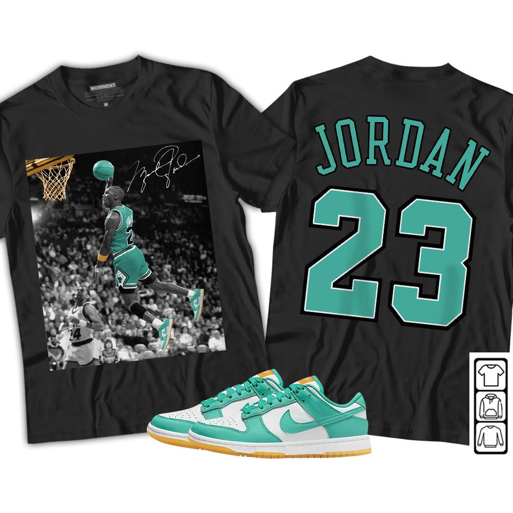 Number 23 Goat Sneaker Shirt Match Dunk Low Turquoise, Dunk Low Teal Zeal MKO Hoodie