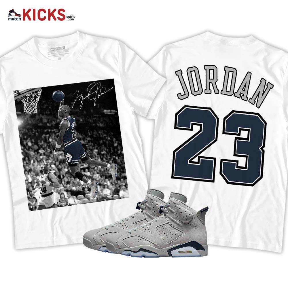 Number 23 Goat Sneaker Shirt Match Georgetown 6s, Jordan 6 Retro Georgetown MKO T-Shirt Number 23 Goat Sneaker Shirt Match Georgetown 6s, Jordan 6 Retro Georgetown MKO T-Shirt