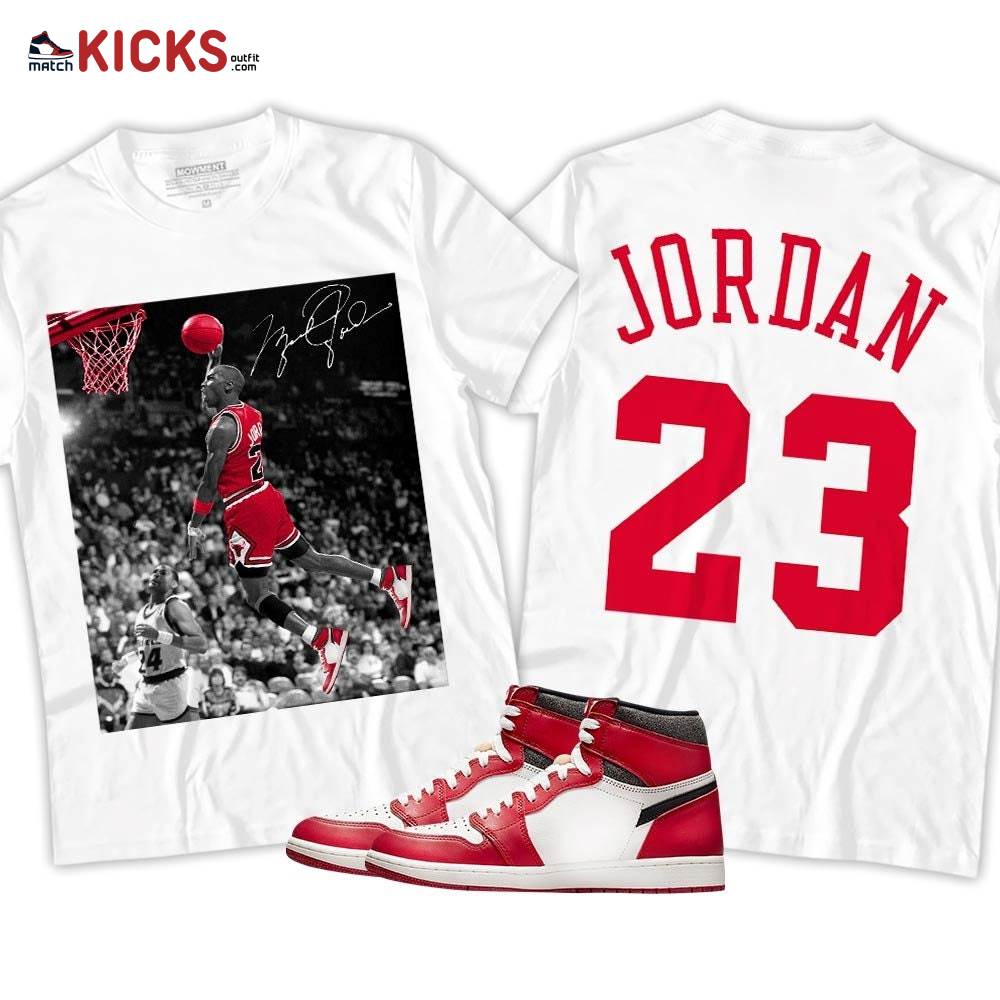 Number 23 Goat Sneaker Shirt Match High OG Chicago 1s, Jordan 1 Lost & Found Chicago MKO T-Shirt Number 23 Goat Sneaker Shirt Match High OG Chicago 1s, Jordan 1 Lost & Found Chicago MKO T-Shirt
