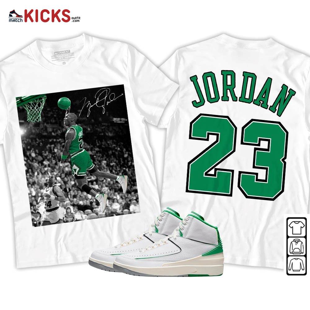 Number 23 Goat Sneaker Shirt Match Lucky Green 2s, Jordan 2 Lucky Green MKO T-Shirt Number 23 Goat Sneaker Shirt Match Lucky Green 2s, Jordan 2 Lucky Green MKO T-Shirt