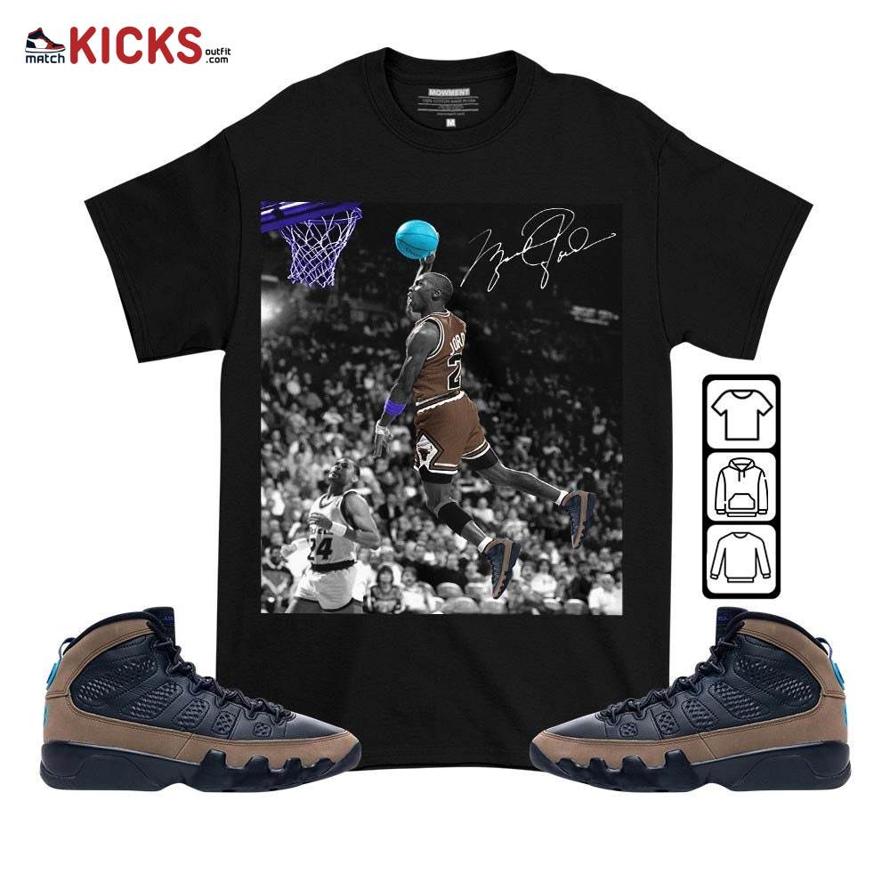 Number 23 Goat Sneaker Shirt Match Olive Concord 9s, Jordan 9 Olive Concord MKO T-Shirt
