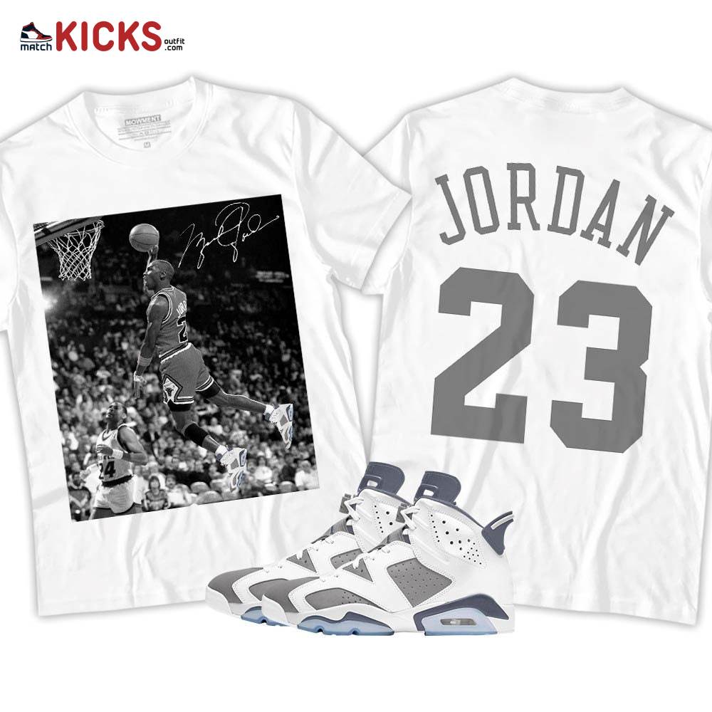 Number 23 Goat Sneaker Shirt Match Retro Cool Grey 6s, Jordan 6 Cool Grey MKO T-Shirt Number 23 Goat Sneaker Shirt Match Retro Cool Grey 6s, Jordan 6 Cool Grey MKO T-Shirt