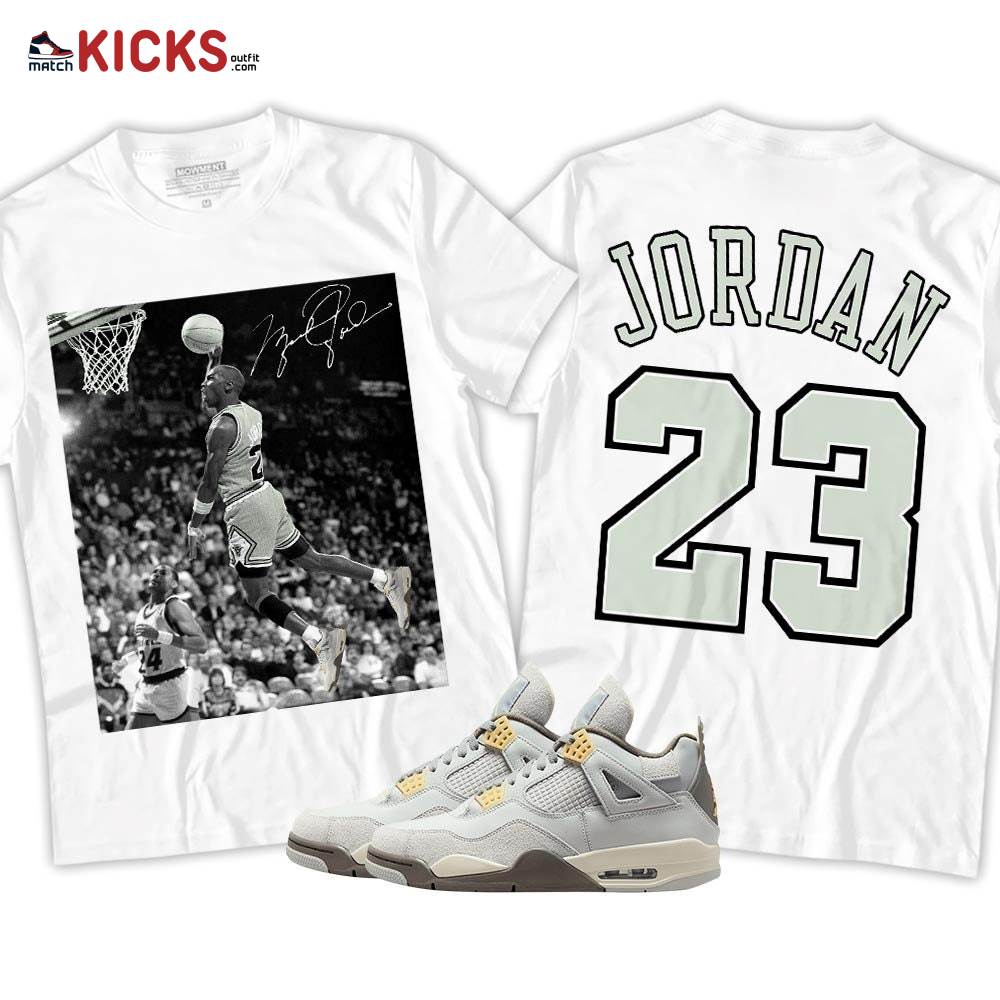 Number 23 Goat Sneaker Shirt Match Retro Craft 4s, Jordan 4 Craft Photon Dust MKO T-Shirt
