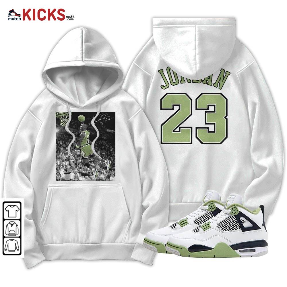 Number 23 Goat Sneaker Shirt Match Retro Oil Green 4s, Jordan 4 Oil Green MKO T-Shirt Number 23 Goat Sneaker Shirt Match Retro Oil Green 4s, Jordan 4 Oil Green MKO T-Shirt