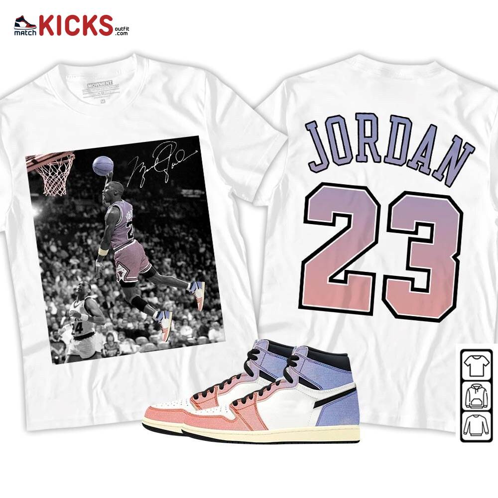Number 23 Goat Sneaker Shirt Match Retro Skyline 1s, Jordan 1 High OG Skyline MKO T-Shirt