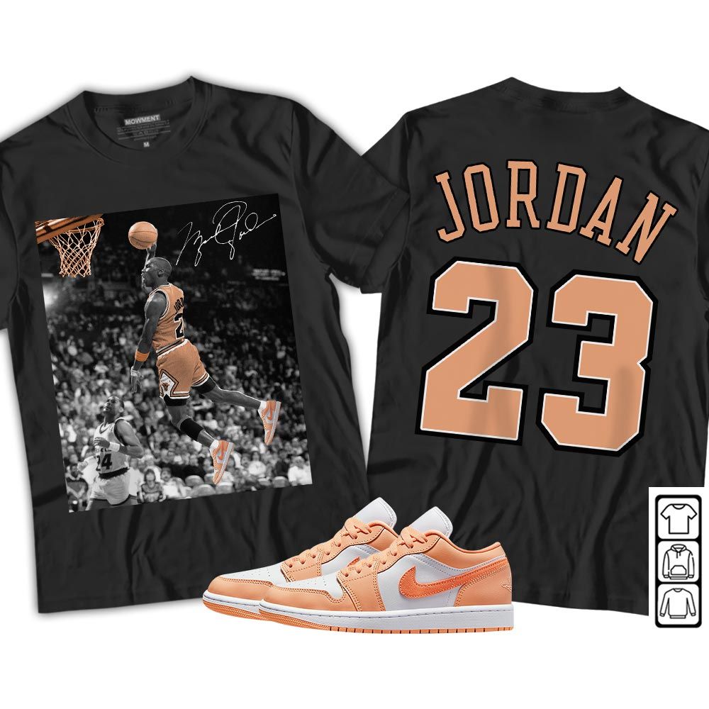Number 23 Goat Sneaker Shirt Match Sunset Haze 1s, Jordan 1 Low Sunset Haze MKO T-Shirt Number 23 Goat Sneaker Shirt Match Sunset Haze 1s, Jordan 1 Low Sunset Haze MKO T-Shirt