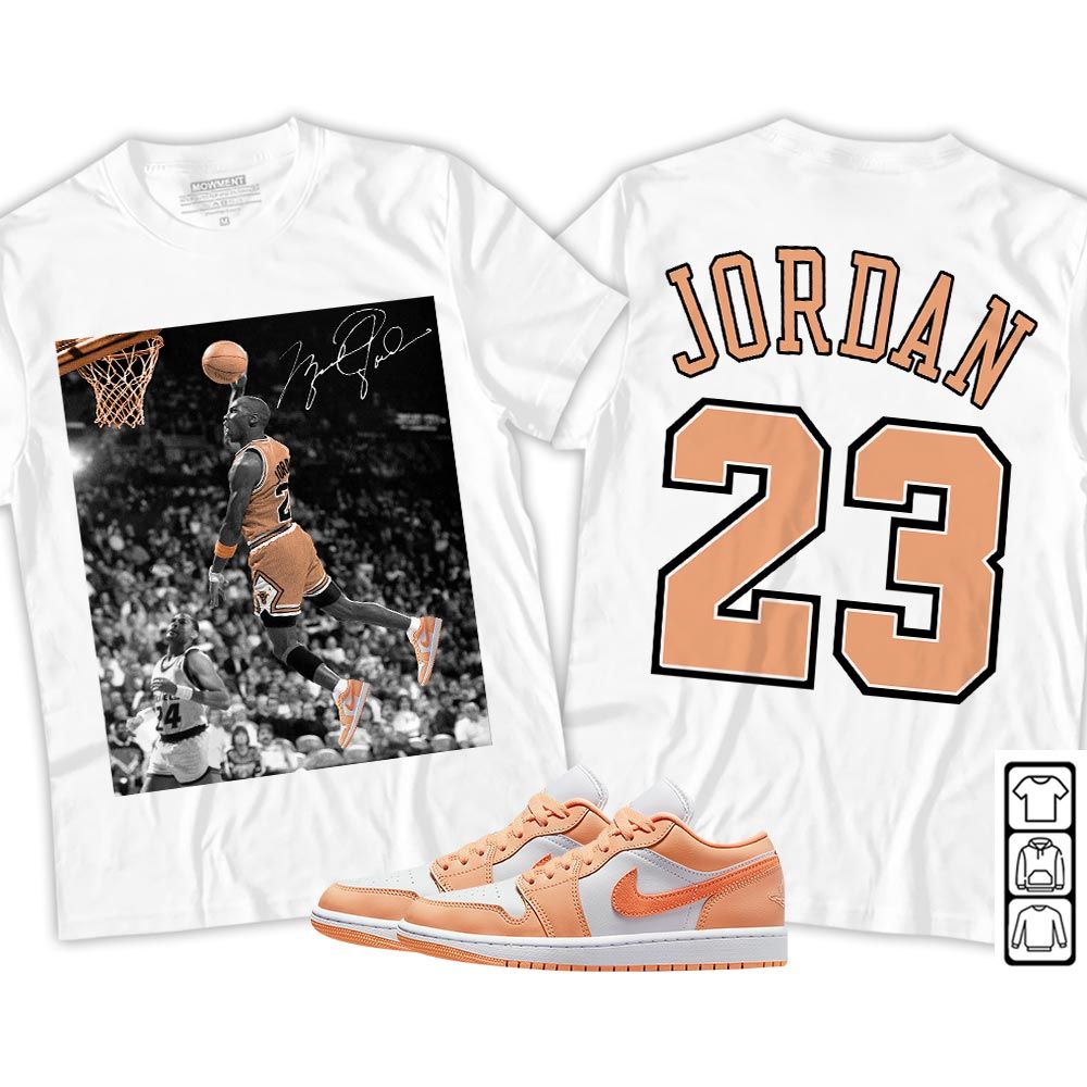Number 23 Goat Sneaker Shirt Match Sunset Haze 1s, Jordan 1 Low Sunset Haze MKO T-Shirt Number 23 Goat Sneaker Shirt Match Sunset Haze 1s, Jordan 1 Low Sunset Haze MKO T-Shirt