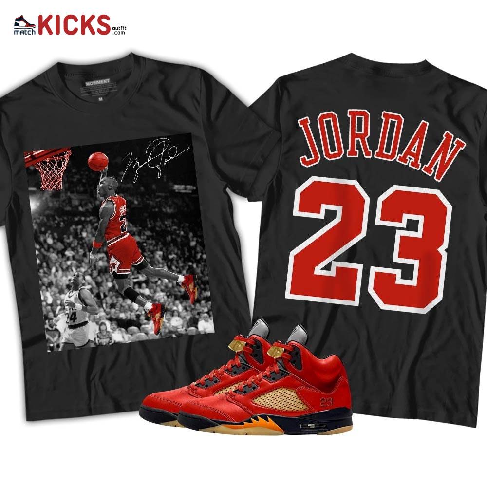 Number 23 Goat Tv Sneaker Shirt Match 5 Dunk On Mars, Jordan 5 Mars For Her MKO T-Shirt Number 23 Goat Tv Sneaker Shirt Match 5 Dunk On Mars, Jordan 5 Mars For Her MKO T-Shirt